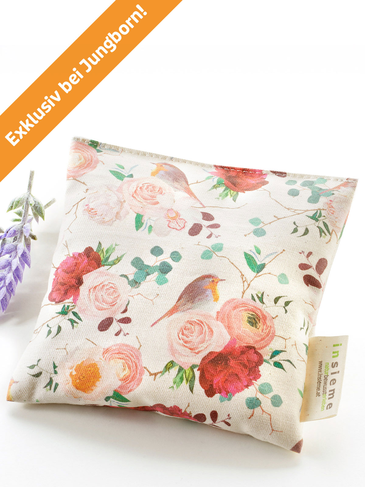Lavendel-Duftkissen „Rosenliebe“