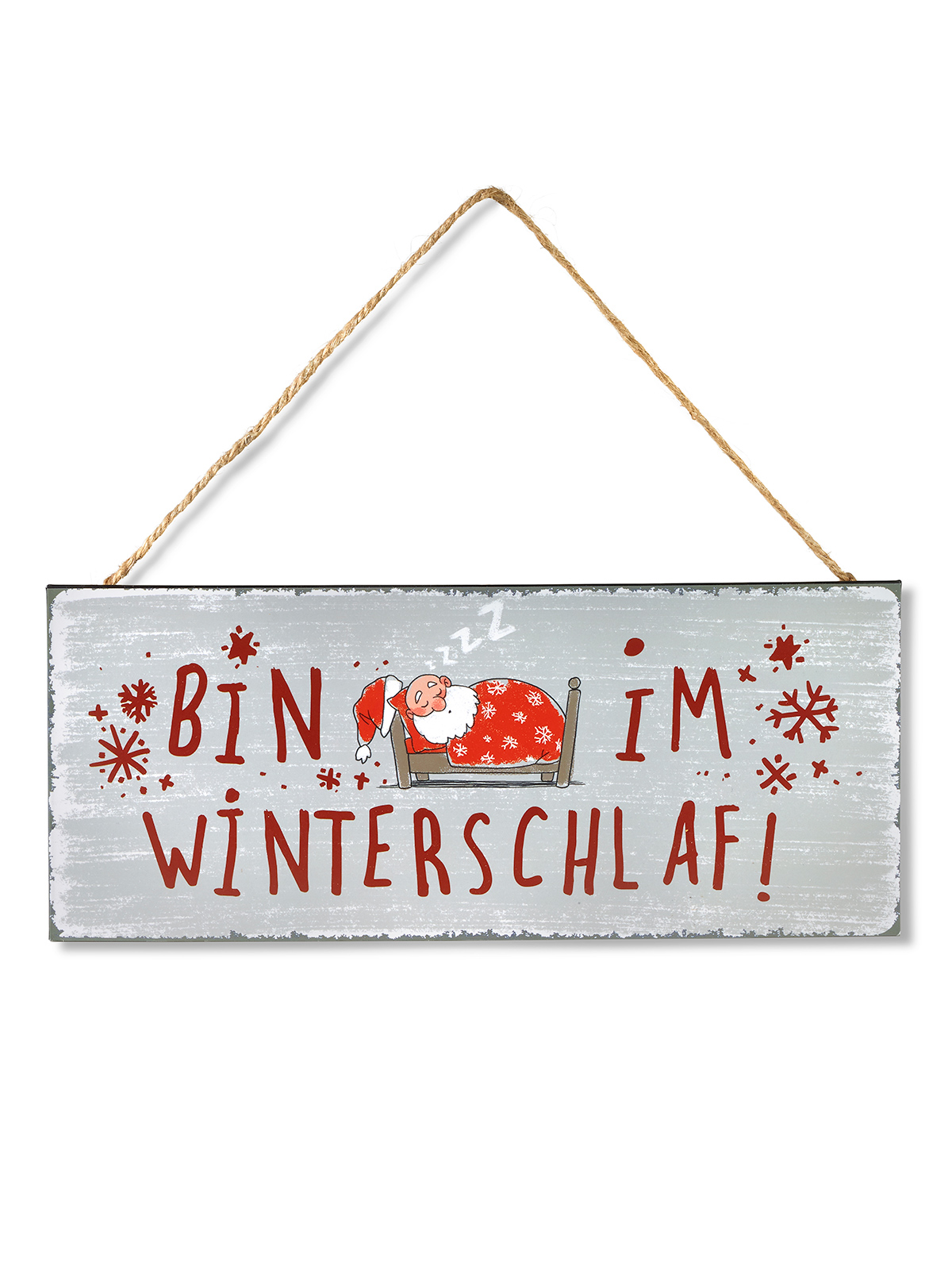 Metallschild „Winterschlaf“ Metallschild „Winterschlaf“