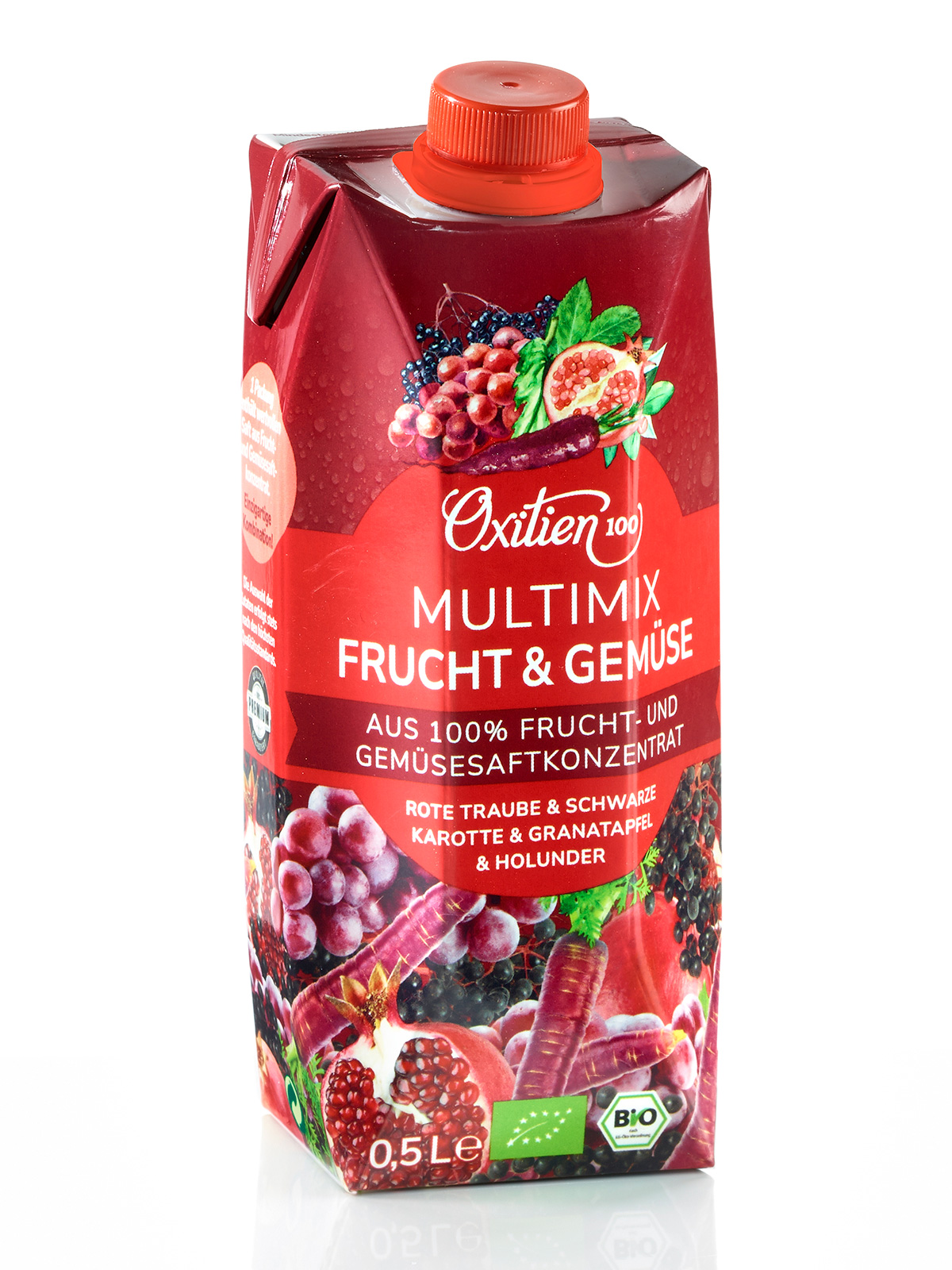 Oxitien 100, „Multifrucht Plus“ Bio-Saft