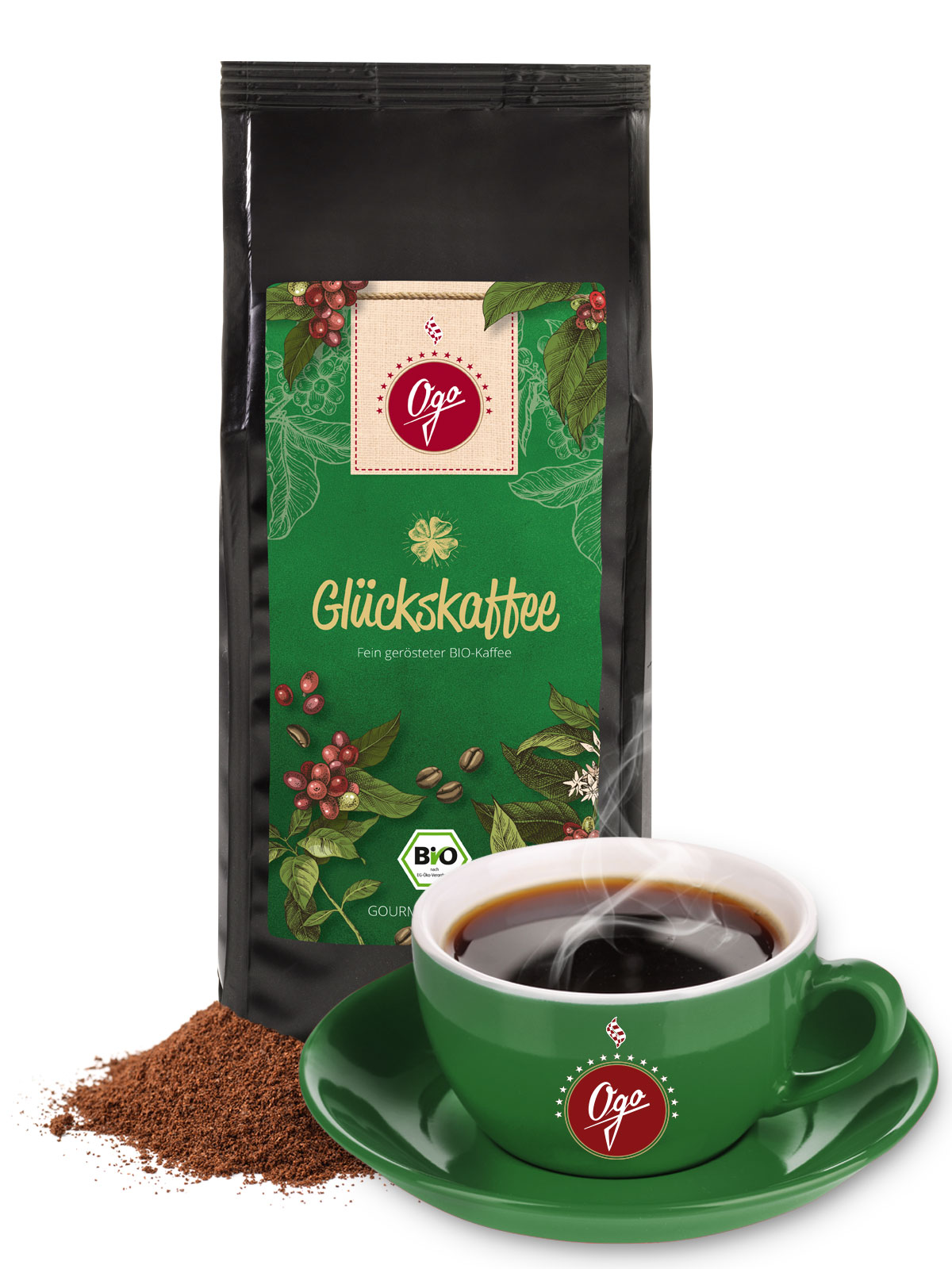 Ogo-Glückskaffee, Bio, gemahlen