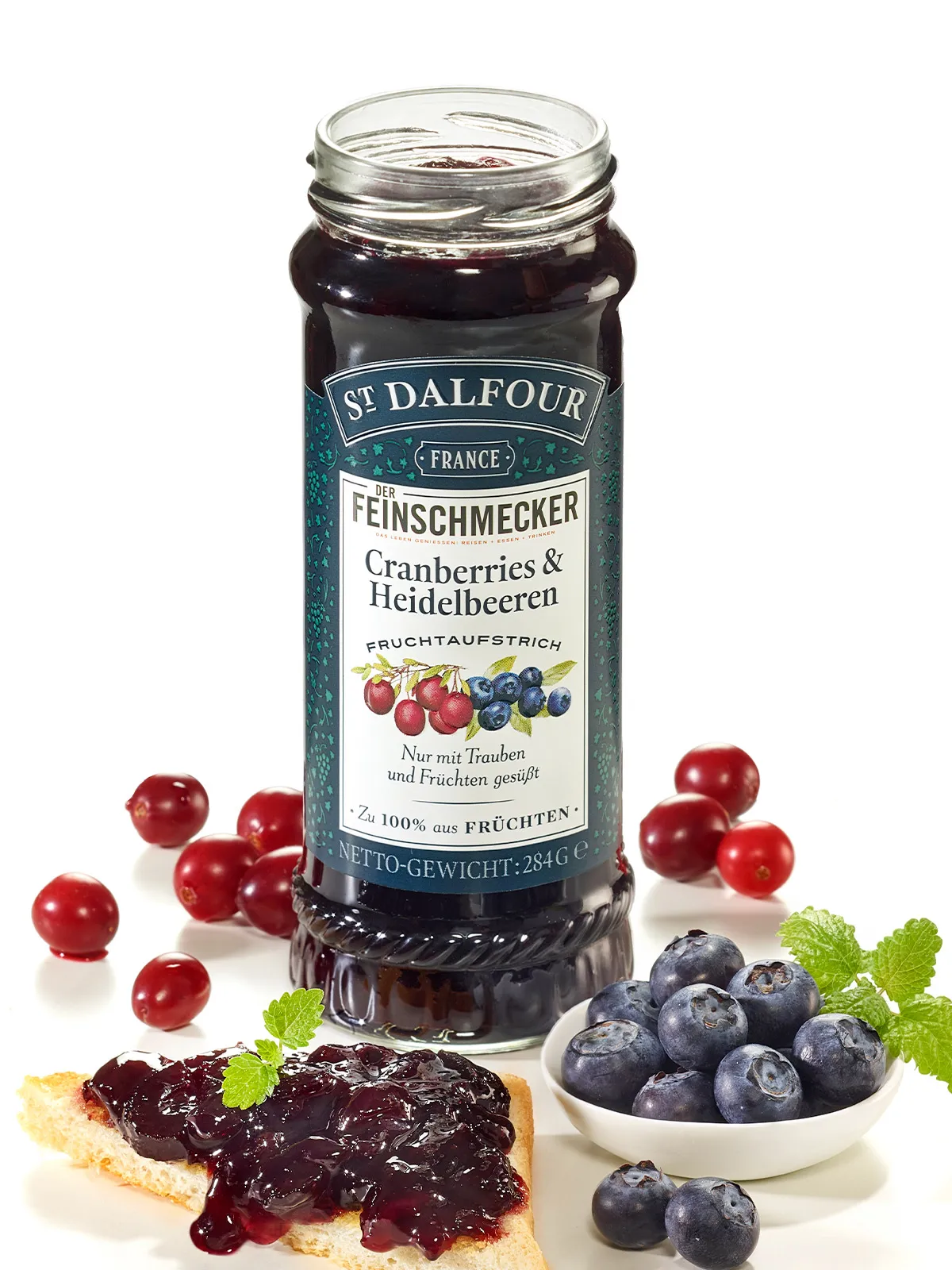 Feinschmecker-Fruchtaufstrich „Cranberries & Heidelbeeren“