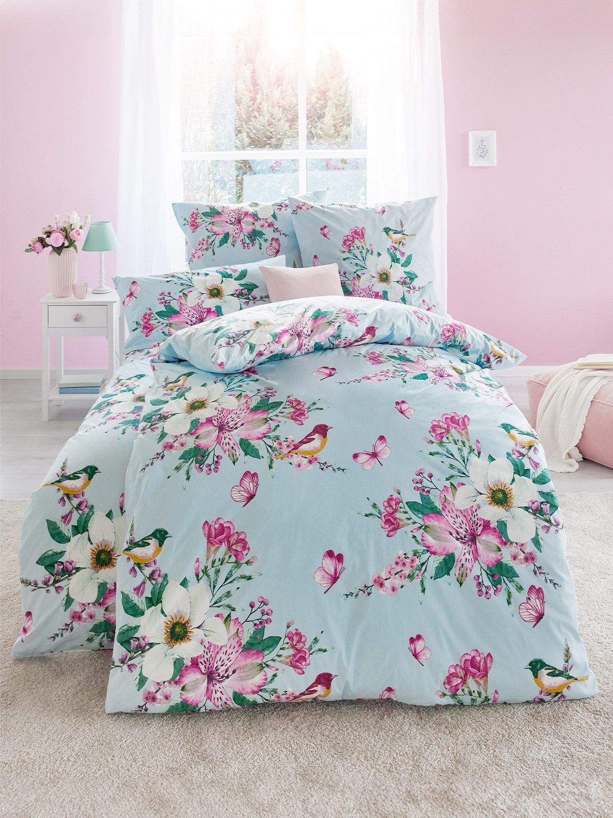 Bettwäsche-Set „Lene“ | 40x80, 135x200 cm | Renforce | 107341